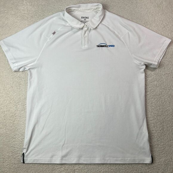 Rhone Shirt Mens XL White Golf Polo‎ Delta Pique Performance - Picture 1 of 12